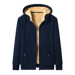Plus-Size Lambskin Hooded Jacket - Insulated Winter Coat