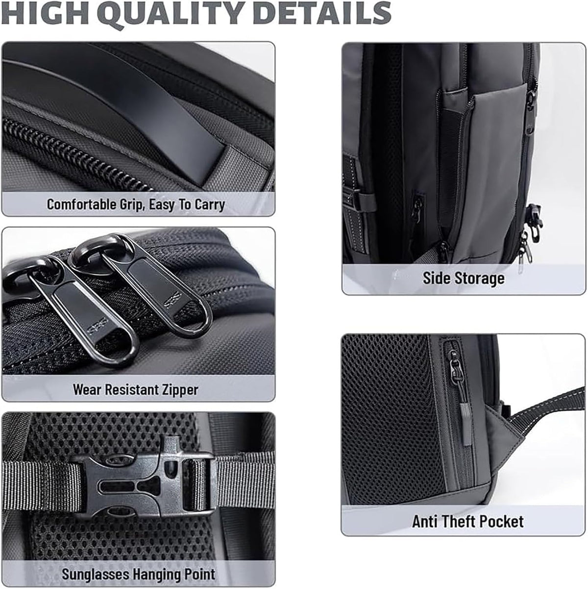 Expandable Compression Travel Backpack - Anti-Theft Design