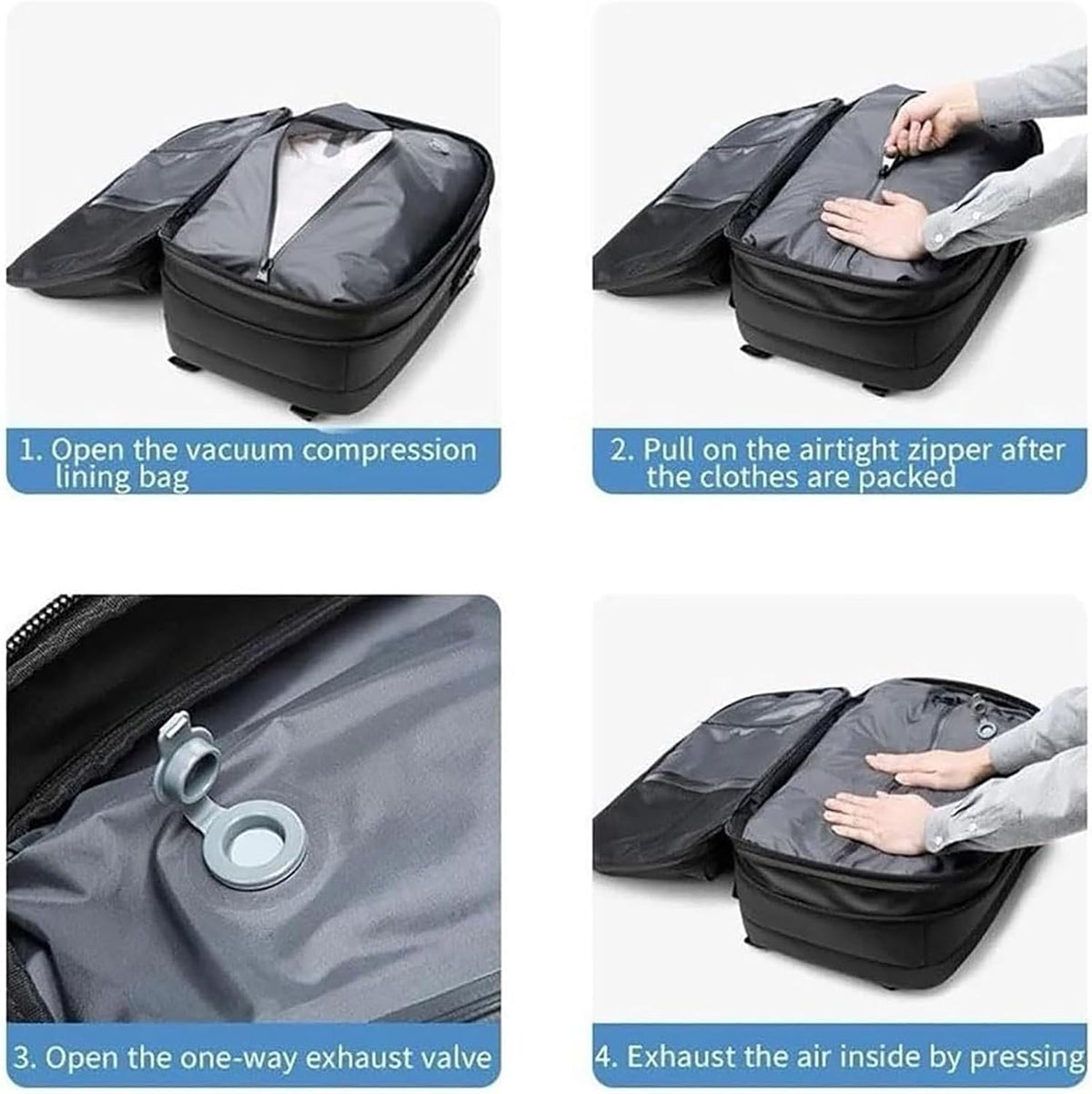 Expandable Compression Travel Backpack - Anti-Theft Design