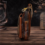 Men's Genuine Leather Waist Pack - Full-Grain Cowhide Hands-Free Bag