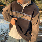 Elijah High Collar Half-Zip Pullover - Sophisticated Knitwear