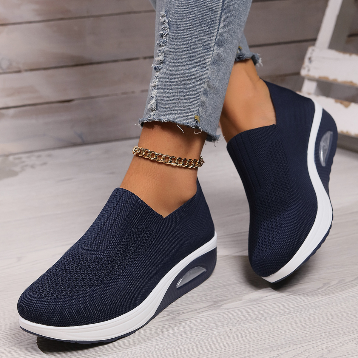 Orthopedic Slip-On Sneakers for Foot Comfort - Supportive Everyday Shoe