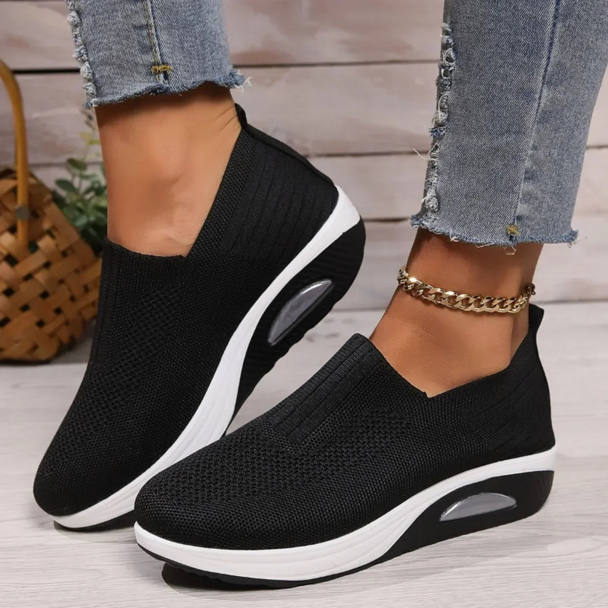 Orthopedic Slip-On Sneakers for Foot Comfort - Supportive Everyday Shoe