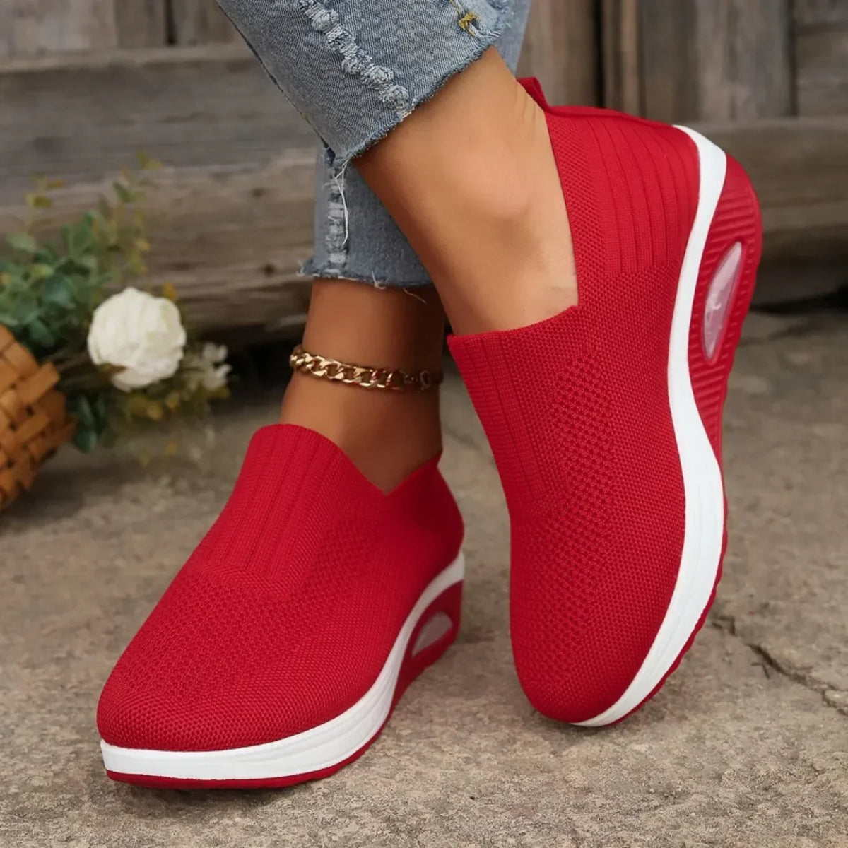 Orthopedic Slip-On Sneakers for Foot Comfort - Supportive Everyday Shoe