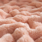 Plush Bubble Fleece Blanket - Ultra-Soft, Cozy Bubble-Textured Throw