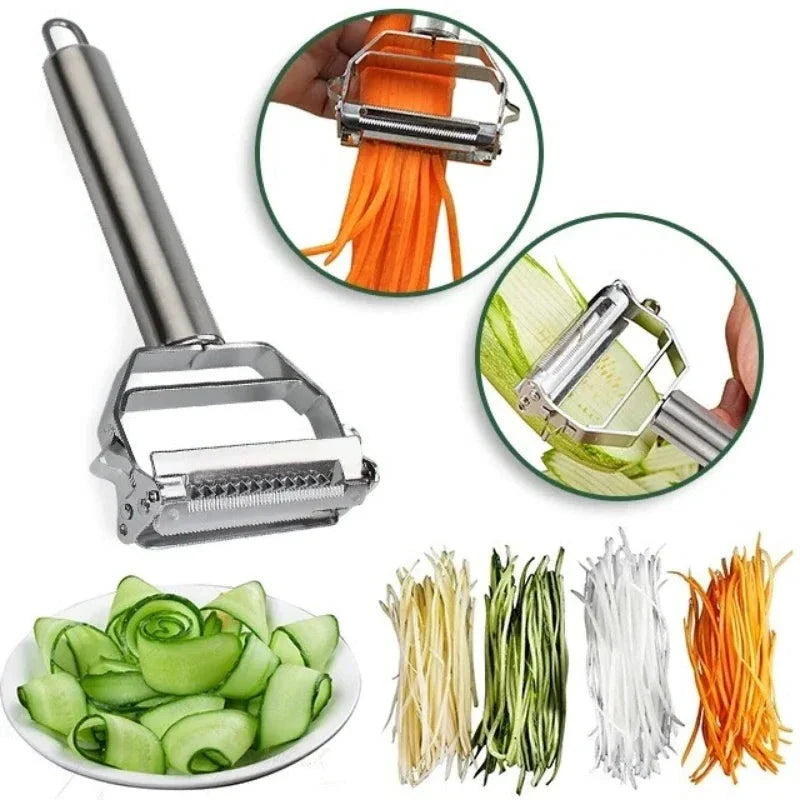 Multi-Function Vegetable Peeler - Stainless Steel Julienne Cutter
