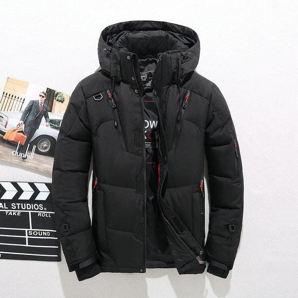 Thermal Duck Down Jacket - Warm Removable-Hood Winter Coat