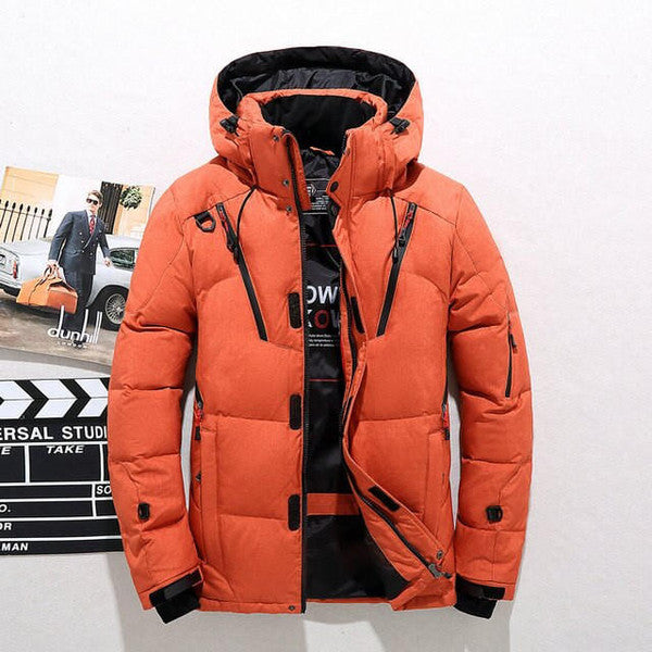 Thermal Duck Down Jacket - Warm Removable-Hood Winter Coat
