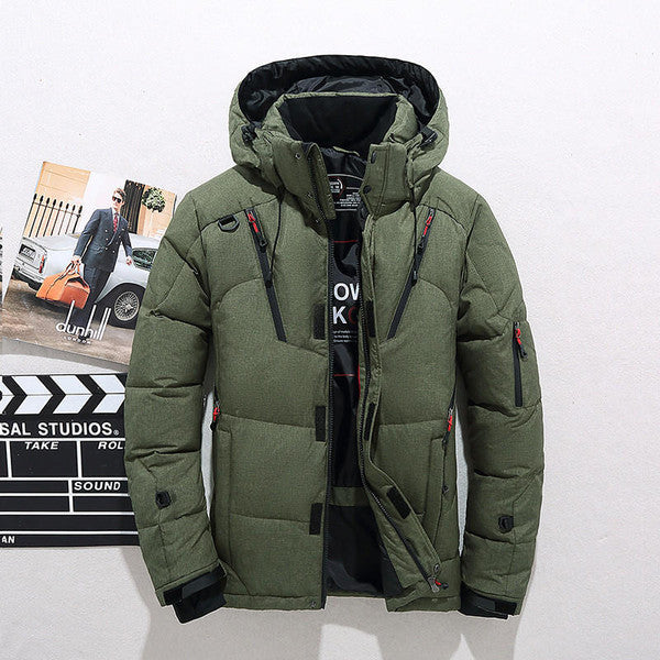 Thermal Duck Down Jacket - Warm Removable-Hood Winter Coat