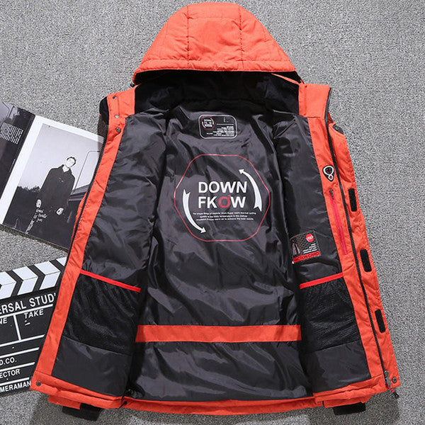 Thermal Duck Down Jacket - Warm Removable-Hood Winter Coat