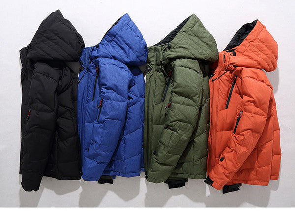 Thermal Duck Down Jacket - Warm Removable-Hood Winter Coat