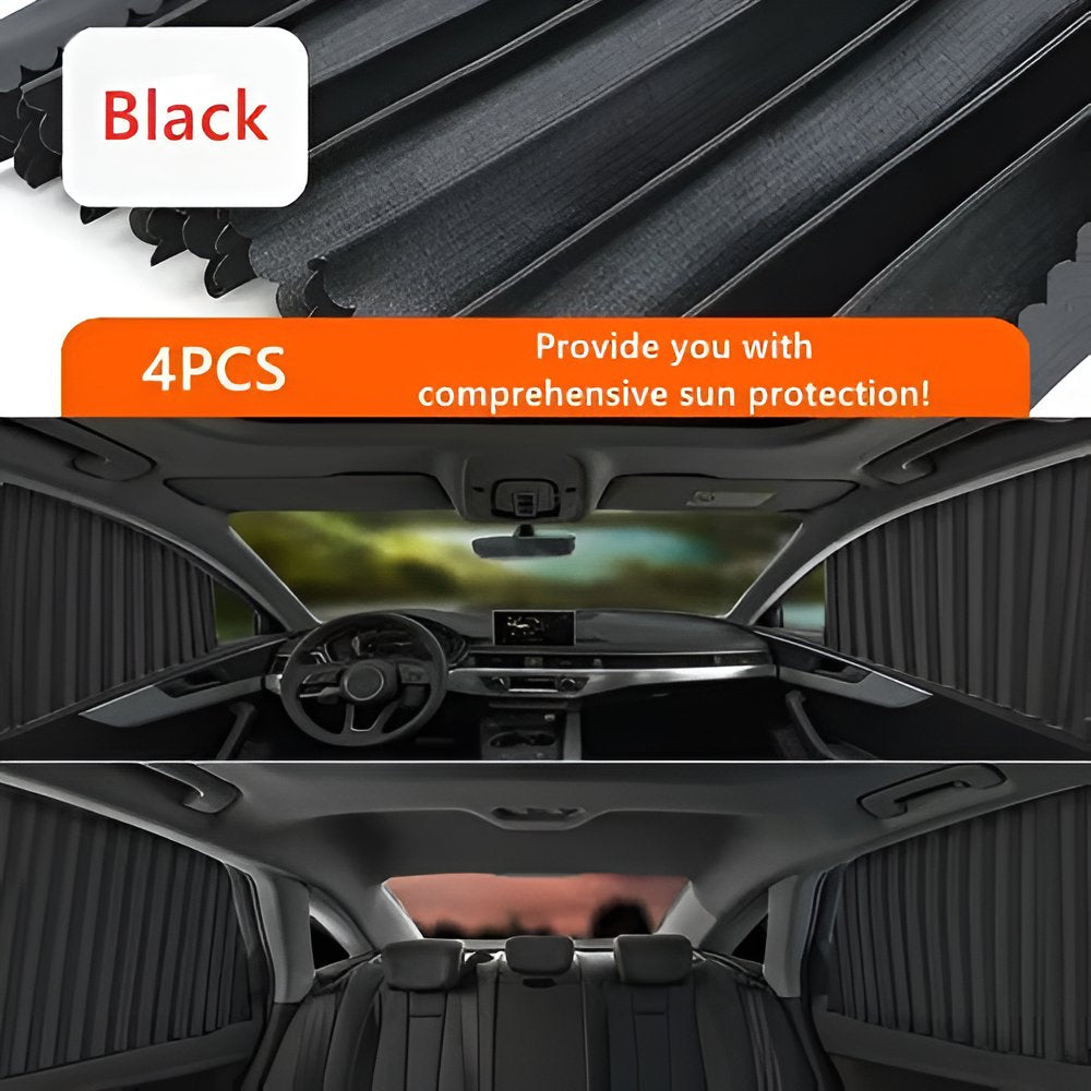 Car Window Shades - Magnetic Sliding Sun Shade Set