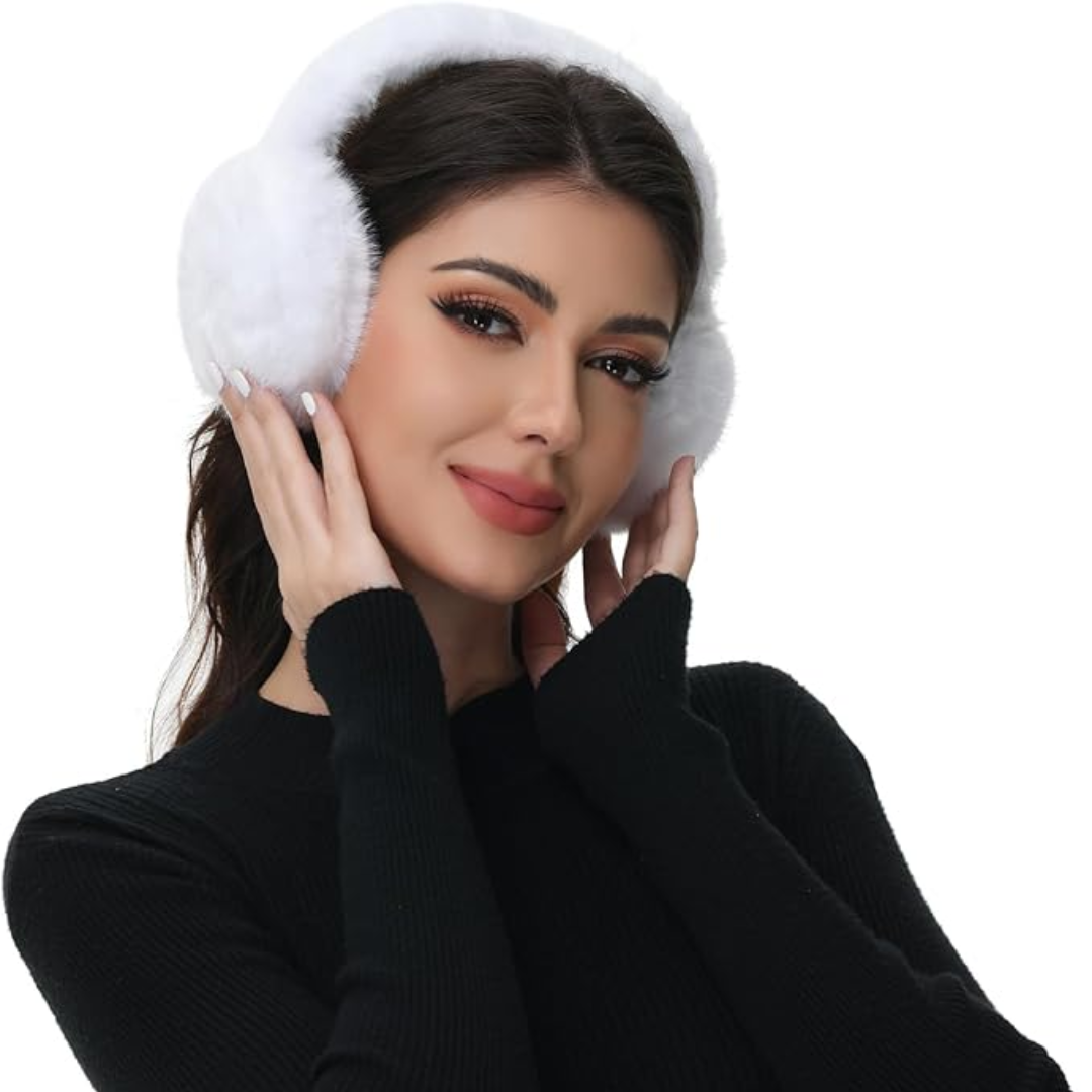FauxSnugs Faux Fur Ear Warmers - Foldable Winter Style
