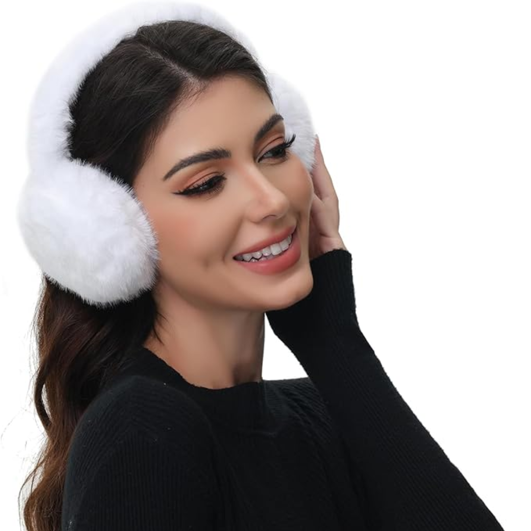 FauxSnugs Faux Fur Ear Warmers - Foldable Winter Style