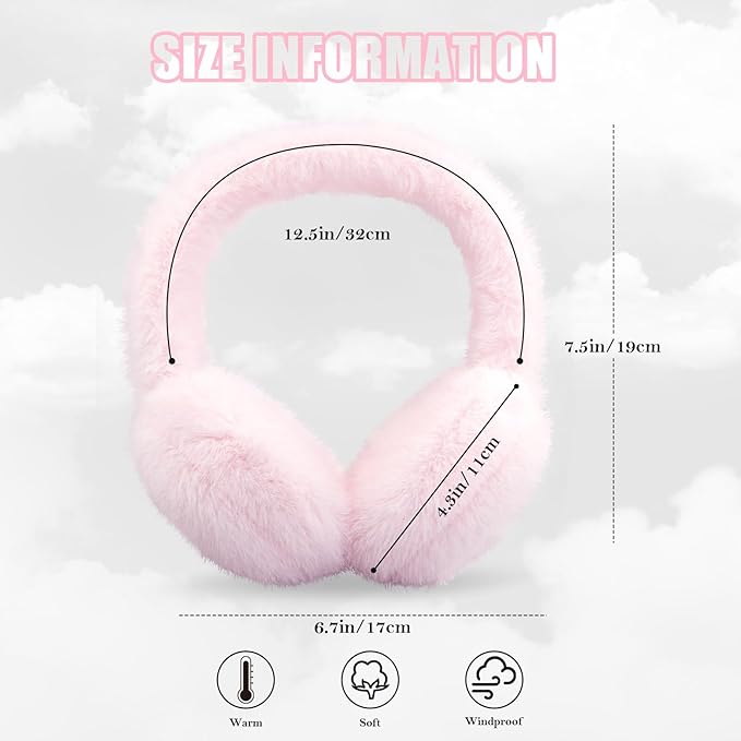 FauxSnugs Faux Fur Ear Warmers - Foldable Winter Style