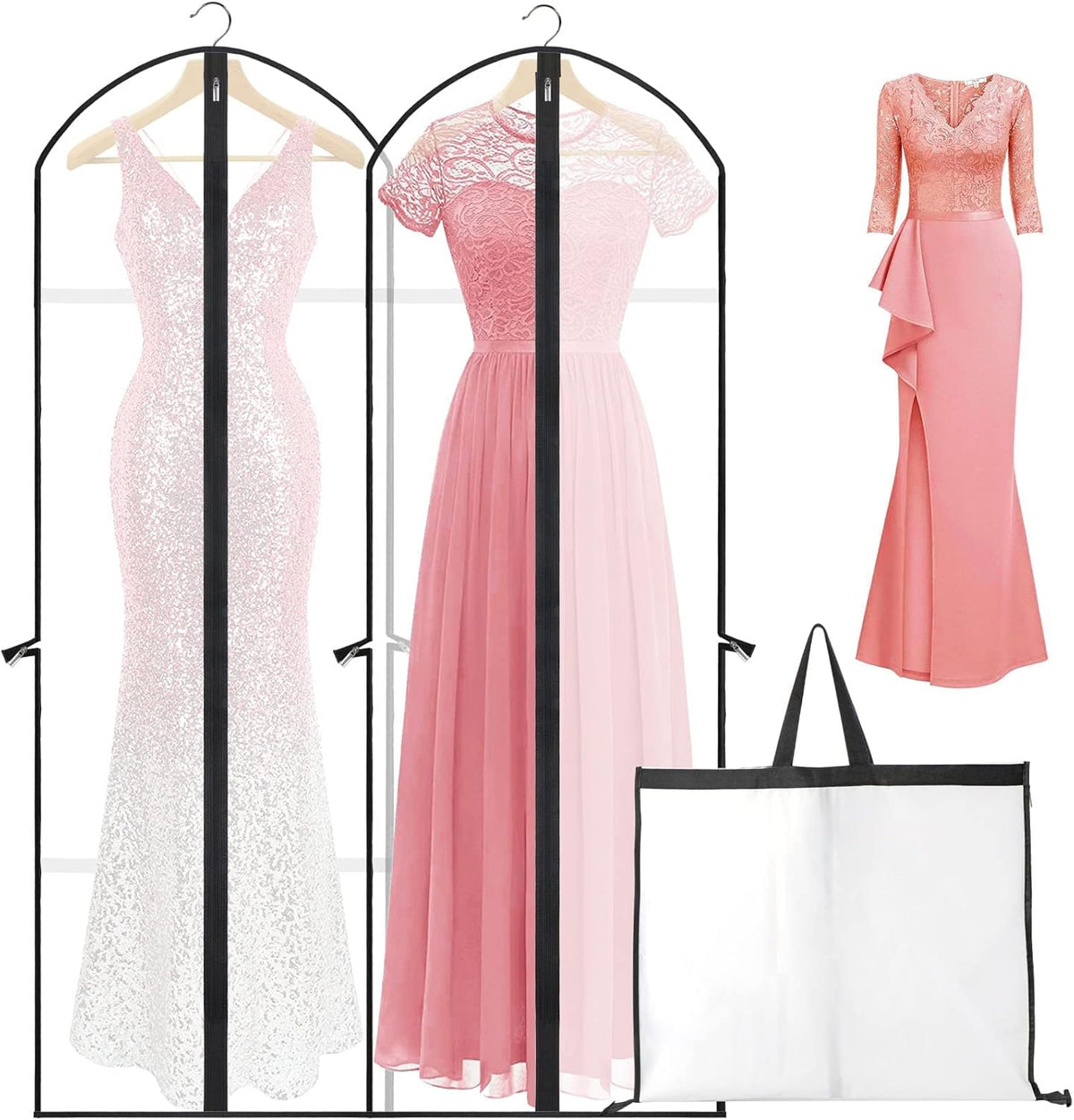 Extra-Long Garment Bag - 71 Inch Wedding Gown & Dress Cover