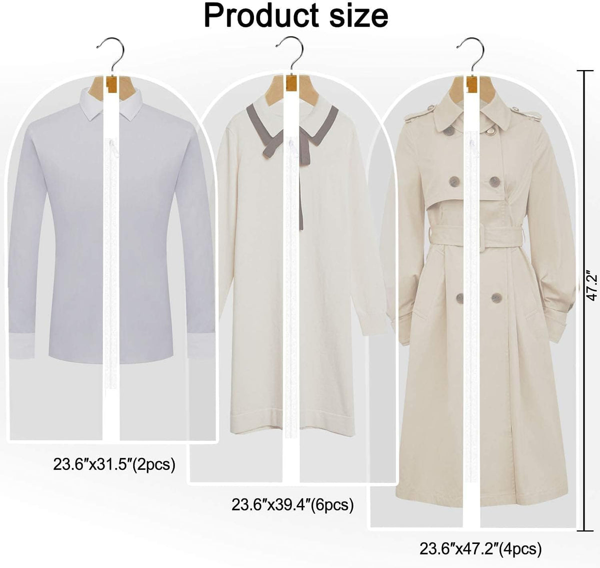 Extra-Long Garment Bag - 71 Inch Wedding Gown & Dress Cover