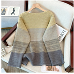 Cozy Plus Size Fall Sweater - Lounge-Style Color-Block Patchwork