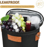 ChillMate Insulated Dual Wine Bottle Carrier - Leakproof Tote Bag