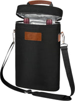 ChillMate Insulated Dual Wine Bottle Carrier - Leakproof Tote Bag