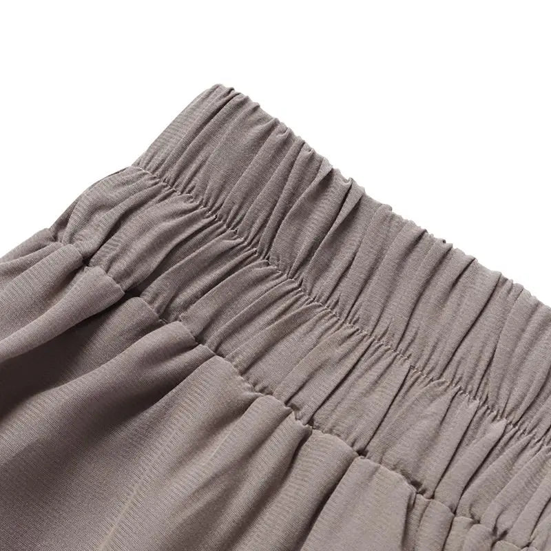 Plus-Size Wide-Leg Work Pants - High-Waist Palazzo Style