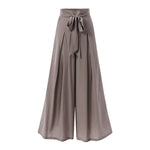 Plus-Size Wide-Leg Work Pants - High-Waist Palazzo Style