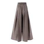 Plus-Size Wide-Leg Work Pants - High-Waist Palazzo Style