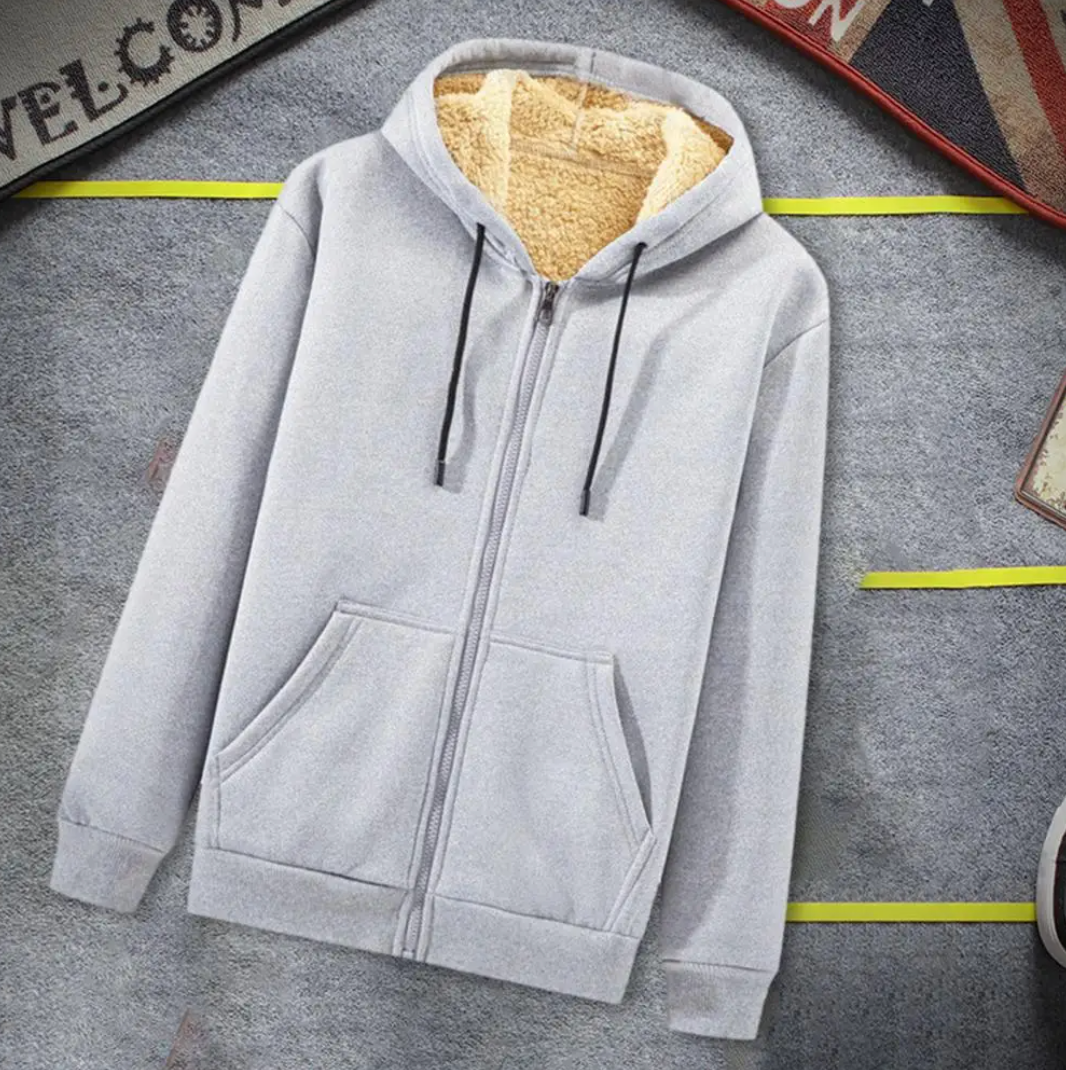 Plus-Size Lambskin Hooded Jacket - Insulated Winter Coat