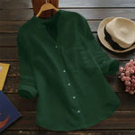 Women's Linen-Cotton Shirt - Breathable Relaxed-Fit Top