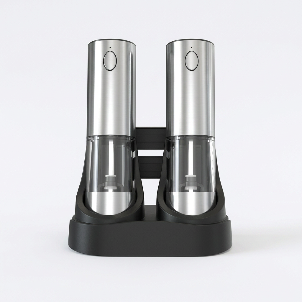 Electric Salt and Pepper Grinder Set - LED, One-Touch