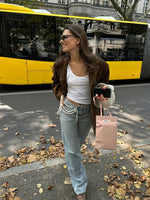 Brown Suede Jacket for Women - Long Sleeve with Pockets