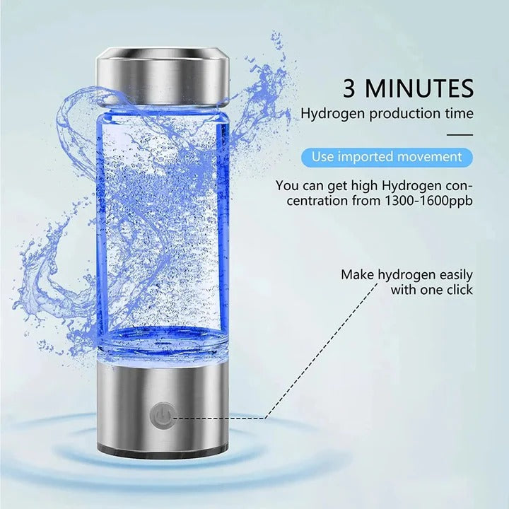 Hydrogen Water Bottle - Rechargeable Electrolysis Bottle