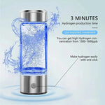 Hydrogen Water Bottle - Rechargeable Electrolysis Bottle
