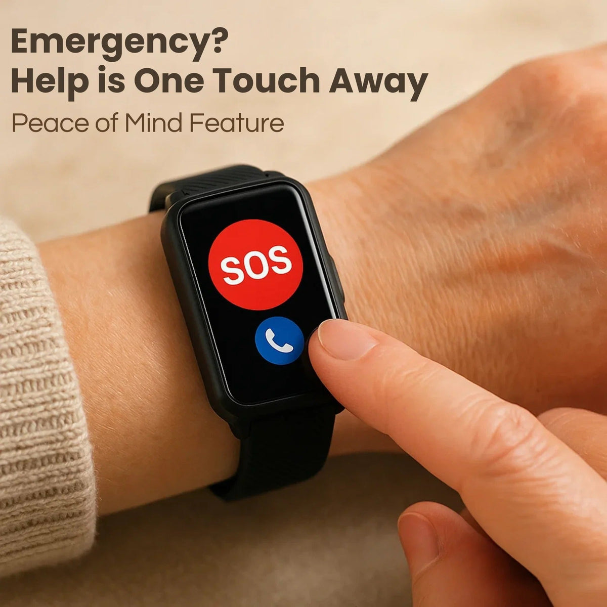 Fall Detection Smartwatch for Seniors - GPS & SOS Alerts