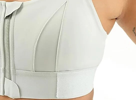 High Support Sports Bra - Front-Zip Moisture-Wicking Design