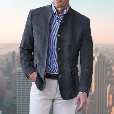 Men's Button-Down Jacket - Classic Layering Outerwear