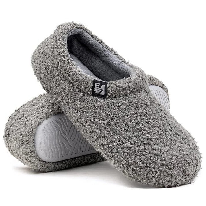 Fleeced Indoor Slippers - Closed-Back Cozy House Shoes