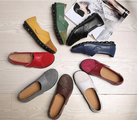 Premium Orthopedic Leather Loafers - Comfort Support Slip-Ons