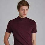 Men's Turtleneck T-Shirt - Soft Cotton Casual Fit