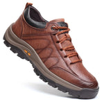 Men's Orthopedic Leather Shoes - Ergonomic Support for Outdoor Wear