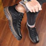 Men's Orthopedic Leather Shoes - Ergonomic Support for Outdoor Wear