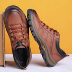 Men's Orthopedic Leather Shoes - Ergonomic Support for Outdoor Wear