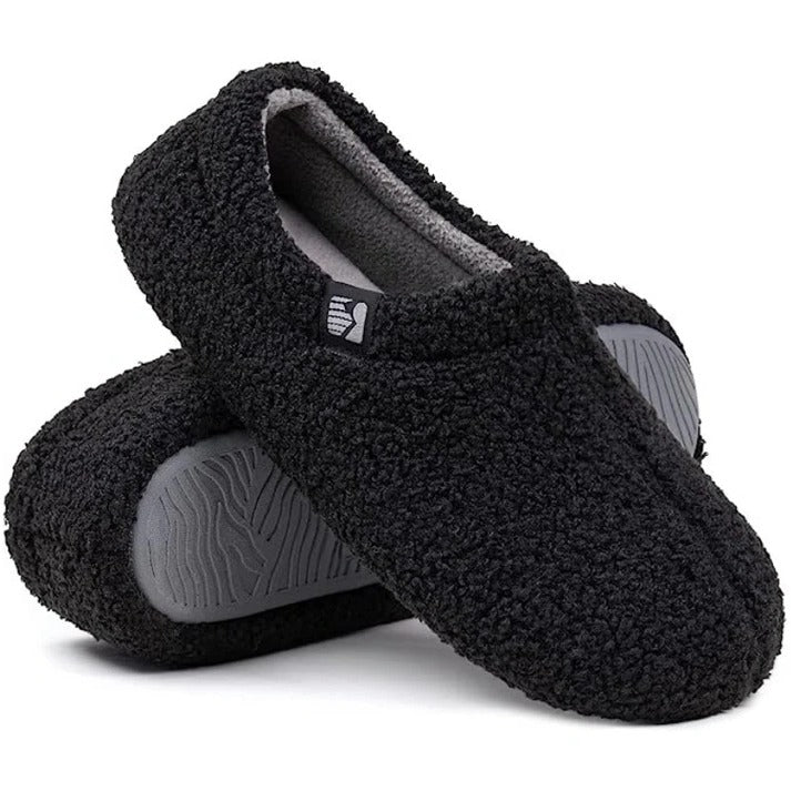 Fleeced Indoor Slippers - Closed-Back Cozy House Shoes