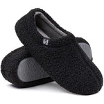 Fleeced Indoor Slippers - Closed-Back Cozy House Shoes