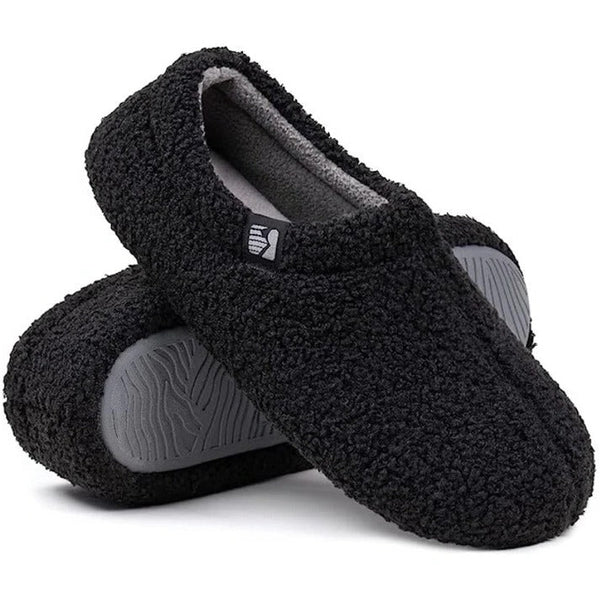 Fleeced Indoor Slippers - Closed-Back Cozy House Shoes