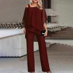 Women's Cold-Shoulder Two-Piece Set - Elegant Outfit