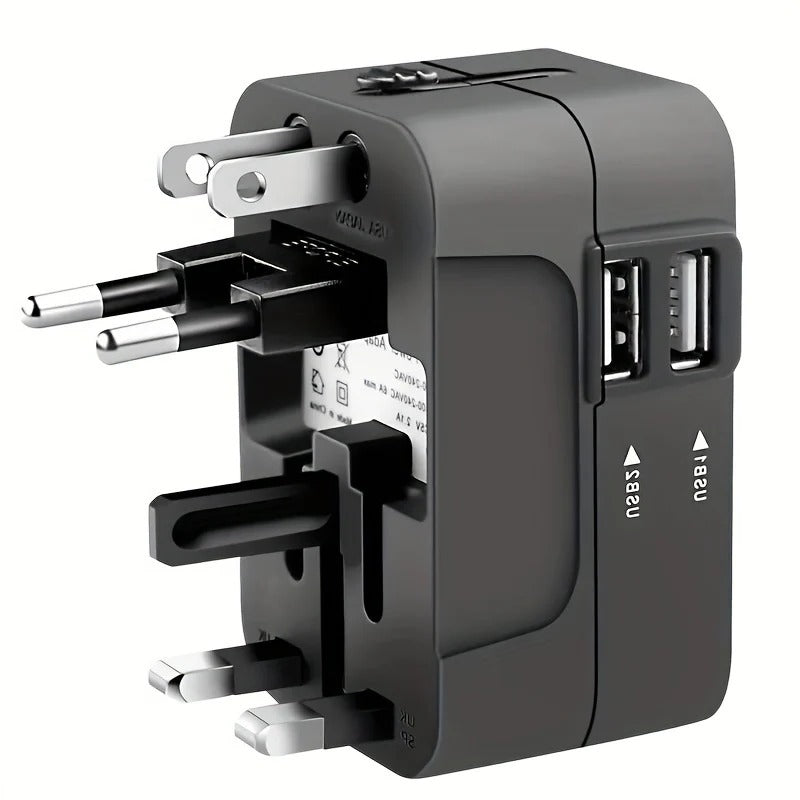 Worldwide Travel Adapter - Dual USB Charging Ports
