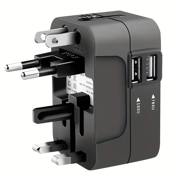 Worldwide Travel Adapter - Dual USB Charging Ports