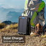 Solar Power Bank - Waterproof Dual USB Charger with LED Light