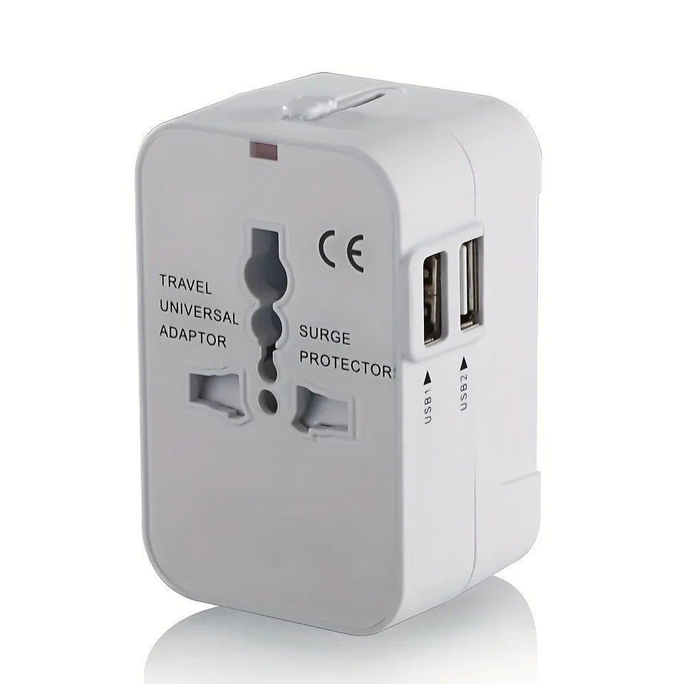 Worldwide Travel Adapter - Dual USB Charging Ports